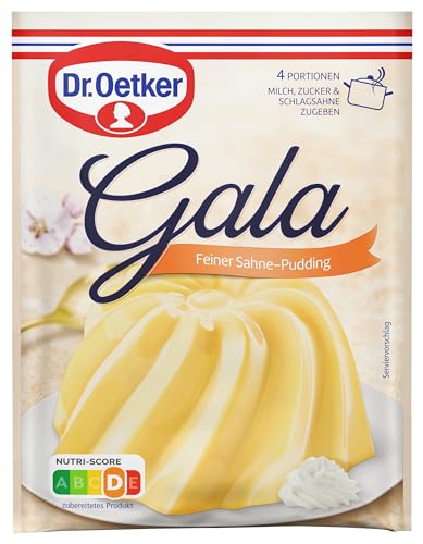 Dr. Oetker Gala Sahne, 11er Pack, 11 x 3 x 40g, Puddingpulver zur Zubereitung eines feinen Puddings mit Sahne Geschmack als leckeres Dessert. von Dr. Oetker