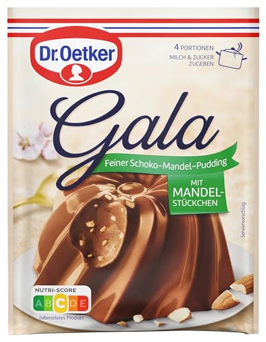 Dr. Oetker Gala Schoko Mandel 10er Pack, 10 x 2 x 55 g, Puddingpulver zur Zubereitung eines feinen Puddings mit Schoko-Mandel Geschmack als leckeres Dessert. von Dr. Oetker