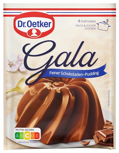 Dr. Oetker Gala Schokolade: 3 x 50 g Puddingpulver zur Zubereitung eines feinen Puddings mit Schokolade für besonderen Dessert Geschmack von Dr. Oetker