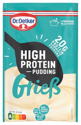 Dr. Oetker High Protein Mahlzeit Grießbrei – proteinreicher Grießbrei als Hauptmahlzeit oder Protein Snack (10 x 95g) von Dr. Oetker