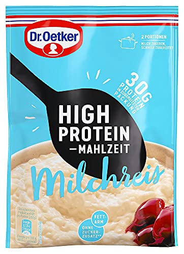 Dr. Oetker High Protein Mahlzeit – proteinreicher Milchreis als Hauptmahlzeit oder als Protein Snack. von Dr. Oetker