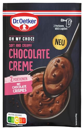 Dr. Oetker OH MY CHOC! Soft and Creamy Chocolate Creme 8er Pack: 8 x 68 g Schokoladencremepulver für eine Schoko-Creme mit Chocolate Crispies von Dr. Oetker