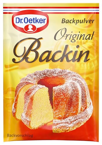 Dr. Oetker Original Backin, 10 x 3er Pack Backpulver, je Tüte 16 g, feines Backtriebmittel zum Kochen und Backen, ideal für Kuchen, Waffeln, Pizza & Co., vegan von Dr. Oetker