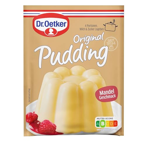 Dr. Oetker Original Pudding Mandel-Geschmack: Puddingpulver zur Zubereitung eines leckeren Desserts mit Mandel Geschmack für den besonderen Pudding Genuss 9er Pack (9 x 3 x 37 g) von Dr. Oetker