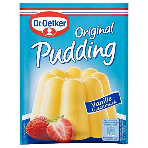 Dr. Oetker Original Pudding Vanille-Geschmack: 3 x 37 g Puddingpulver zur Zubereitung eines leckeren Desserts mit Vanille Aroma. von Dr. Oetker