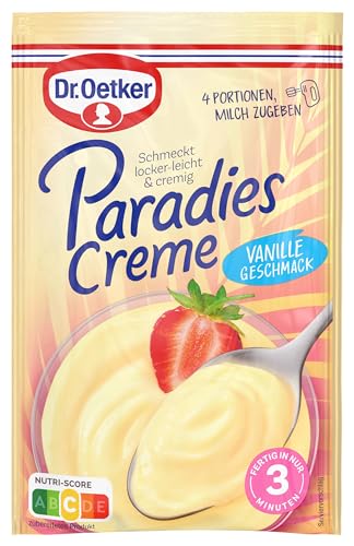 Dr. Oetker Paradies Creme Vanille-Geschmack 13er Pack, 13 x 60 g Dessertpulver mit Vanille-Geschmack zur Zubereitung eines Creme-Desserts, jeweils vier Portionen von Dr. Oetker