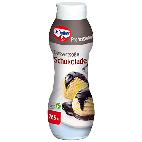 Dr. Oetker Professional, Dessertsoße Schokolade, 765 ml Flasche, Anti-Tropf-Verschluss, Wiederverschließbar, handliche Dosierflasche, 1-39-252313 von Dr. Oetker