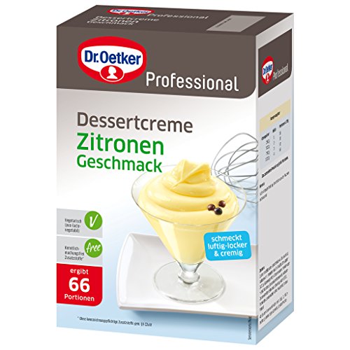 Dr. Oetker Professional Dessertcreme mit Zitronen-Geschmack, Dessertpulver in 1 kg Packung von Dr. Oetker