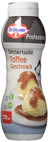 Dr. Oetker Professional, Dessertsoße Toffee-Geschmack, 770 ml Flasche, Anti-Tropf-Verschluss, Wiederverschließbar, handliche Dosierflasche, 1-39-252311 von Dr. Oetker