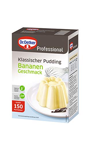 Dr. Oetker Professional Klassischer Pudding mit Bananen-Geschmack, Puddingpulver in 1 kg Packung von Dr. Oetker