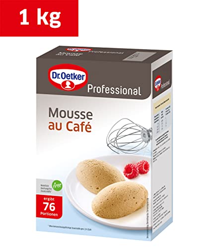 Dr. Oetker Professional Mousse au Café, Dessertpulver in 1 kg Packung, Schnelle und einfache Zubereitung, Klassisches Mousse, Ergibt 76 Portionen von Dr. Oetker