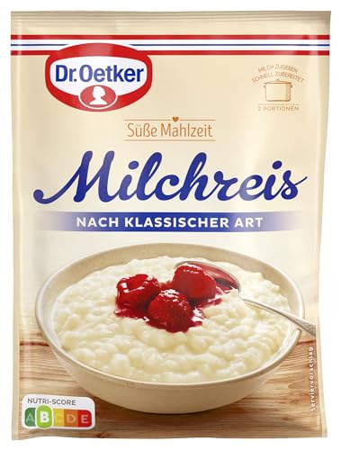 Dr. Oetker Süße Mahlzeit Milchreis nach klassischer Art, 16er Pack – Milchreis-Mischung für einen Klassik Milchreis. Eine einfache und schnelle Zwischenmahlzeit von Dr. Oetker