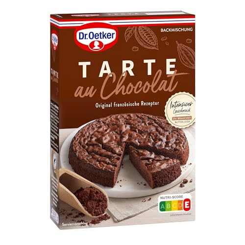 Dr. Oetker Tarte au Chocolat, Backmischung für Schokoladen-Kuchen, schokoladiger Kuchen, Original französische Rezeptur, einfaches & gelingsicheres Backen, Premiumsorte, 4er Pack (4 x 470 g) von Dr. Oetker