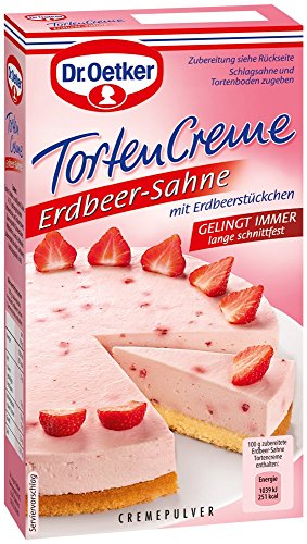 Dr. Oetker Tortencreme Erdbeer Sahne, 5er Pack von Dr. Oetker