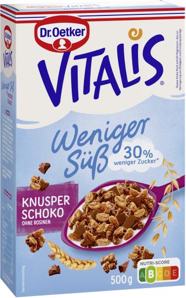 Dr. Oetker Vitalis Weniger Süß Knusper Schoko von Dr. Oetker