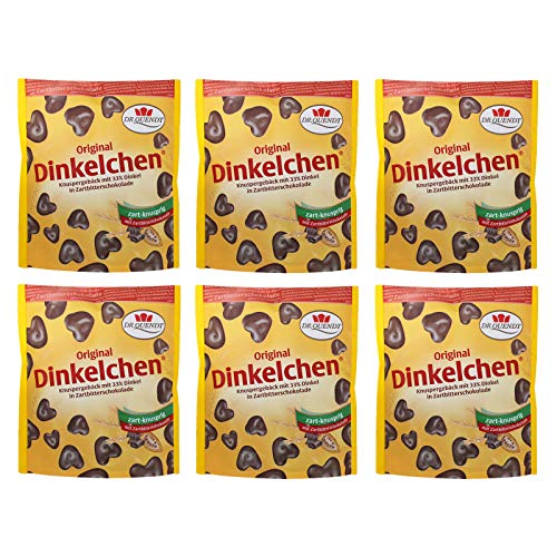 6er Pack Dr. Quendt Dinkelchen Zartbitter (6 x 85 g) Knabbergebäck Knabbersnack Knuspersnack DDR Ostprodukt von Dr. Quendt