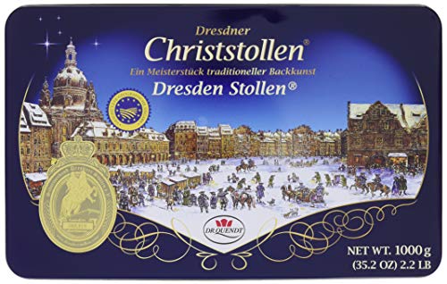 Dr. Quendt Dresdner Christstollen Dose, 1er Pack (1 x 1 kg) von Dr. Quendt