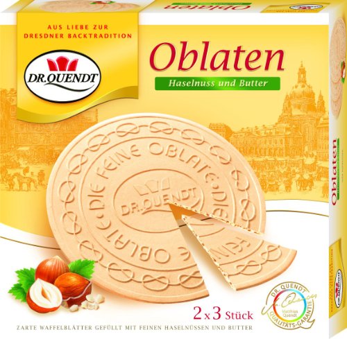 Dr. Quendt Dresdner Oblaten Haselnuss, 2er Pack (2 x 150 g) von Dr. Quendt