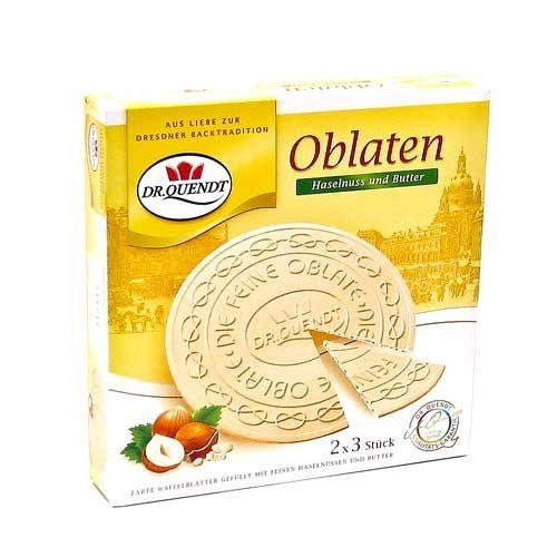 Oblaten Haselnuss und Butter von Dr. Quendt (150 g) von Dr. Quendt