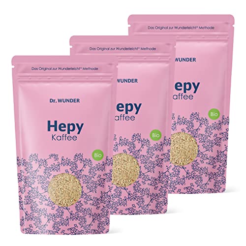 Dr. Wunder® Hepy-Einlaufkaffee 3er-Pack | 3 x 250g: Grüner/Goldener Spezial-Kaffee | besonders hoher Gehalt an Koffein und Palmitinsäure | ideal für Kaffee-Einläufe von Dr. Wunder