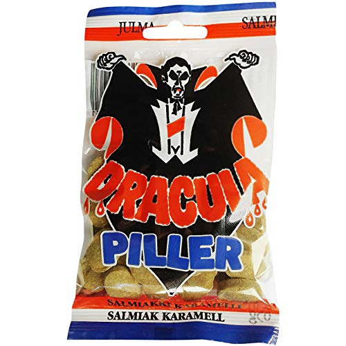 Dracula Piller Hot Salmiakki Süßigkeiten 15 Pack of 65g von Dracula Piller