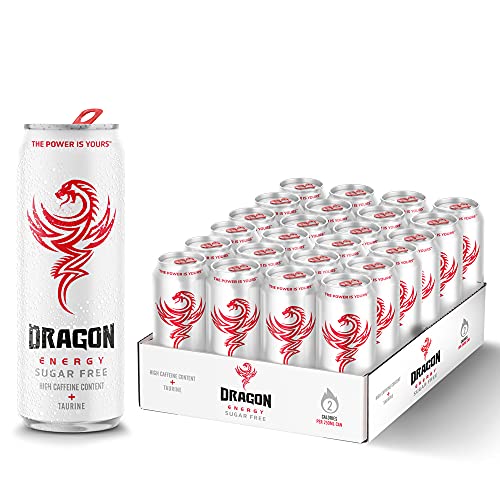 Dragon Energy Zuckerfrei 24 x 250 ml | Toller Geschmack | Enthält BVITS* Koffein und Taurin | Erfrischungsschub | Wenig Kalorien von Dragon Energy