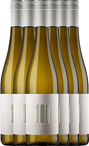 Riesling trocken Drei Freunde Weißwein 6 x 0,75l VINELLO - 6 x Weinpaket inkl. kostenlosem VINELLO.weinausgießer von Drei Freunde