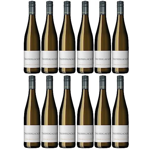 Dreissigacker Grauburgunder Bio Weißwein Wein trocken Rheinhessen Deutschland Inkl. FeinWert E-Book (12 x 0,75l) von Dreissigacker