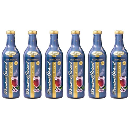 Dresdner Striezel Glühwein von Lausitzer - Heidelbeere Glühwein 0,75l 6er Pack 6 x 0,75l von Dresdner Striezel