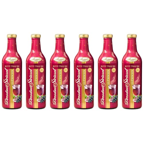 Dresdner Striezel Glühwein von Lausitzer - Rote Traube Glühwein 0,75l 6er Pack 6 x 0,75l von Dresdner Striezel