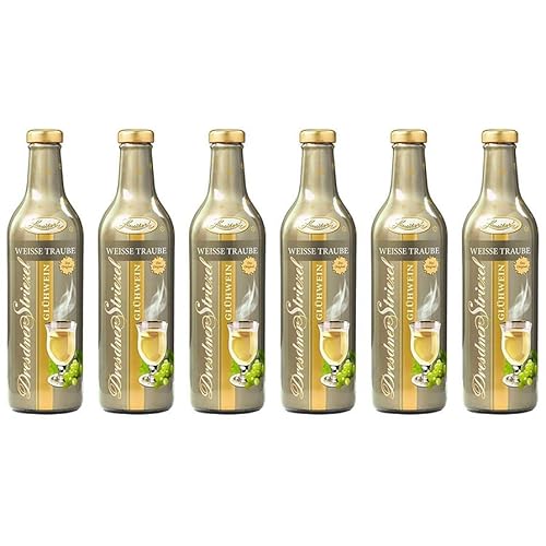 Dresdner Striezel Glühwein von Lausitzer - Weiße Traube Glühwein 0,75l 6er Pack 6 x 0,75l von Dresdner Striezel