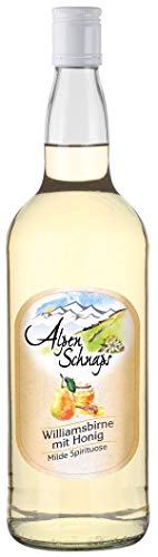 Alpenschnaps Williamsbirne mit Honig | Milde Spirituose | 1l. Flasche von Drexler