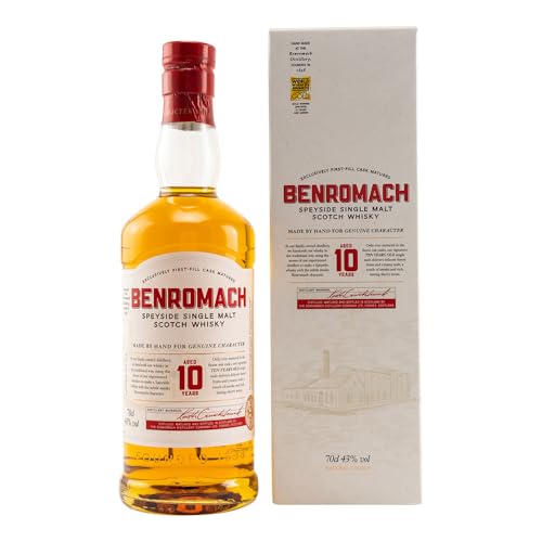 Benromach | Speyside Single Malt Scotch Whisky | Aged 10 Years | 0,7l. Flasche in Geschenkpackung von Drexler