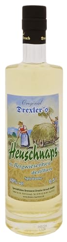 Drexler Heuschnaps - aus Bergwiesenheu destilliert - Spirituose - 0,5 l. Flasche von Drexler