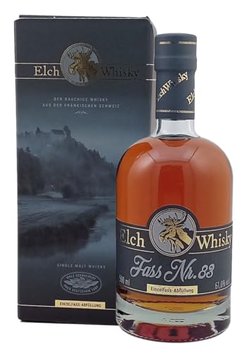 Elch Whisky | Fass Nr.83 | Single Cask Abfüllung | 500 ml. Flasche in hochwertiger Geschenk-Box von Drexler