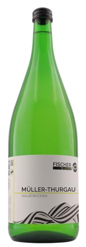 Müller-Thurgau halbtrocken | Frankenwein weiß vom Weinkeller Fischer, Wiesentheid | 1 Liter Flasche von Drexler