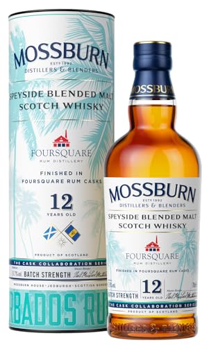 Mossburn FOURSQUARE 12 Years Old Rum Casks Whisky Batch Strength 57,7% Vol. 0,7l in Geschenkbox von Mossburn