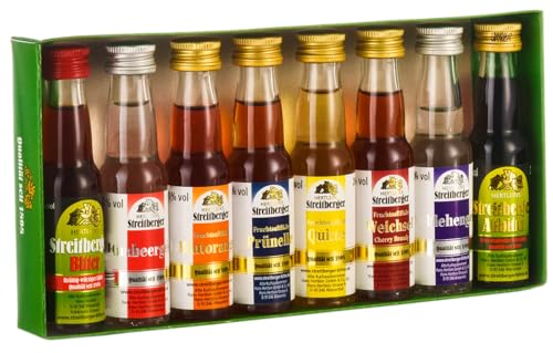 Streitberger Tasting-Set Streitberger Mix | 8 verschiedene fränkische Spirituosen zum Probieren oder als Mitbringsel | 8 mal 2 cl. von Drexler