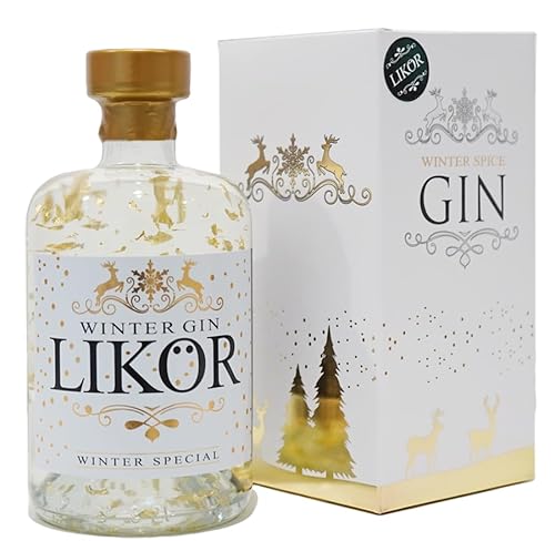 Winter Gin Likör mit Blattgold | 0,5 l.. Flasche in Box von Drexler