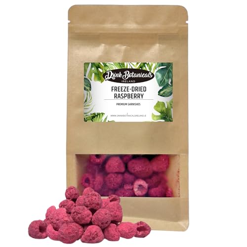 Drink Botanicals Ireland Gefriergetrocknete Himbeeren | Obst-Snacks | nicht gentechnikfrei | perfekt zum Backen, Kuchen, Wüsten | natürliche trockene Himbeere (30 g) von Drink Botanicals Ireland