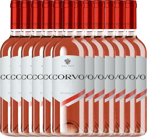 Corvo Rosa Terre Siciliane Duca di Salaparuta Roséwein 12 x 0,75l VINELLO - 12 x Weinpaket inkl. kostenlosem VINELLO.weinausgießer von Duca di Salaparuta