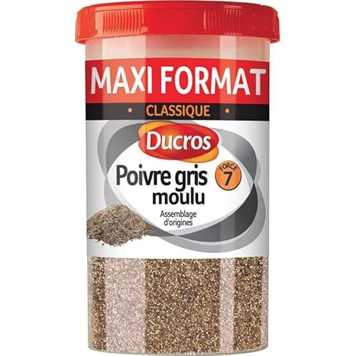 Ducros Gemahlener Pfeffer grau Montage Dâ € ™ Origins 90G Klassik Maxi-Format (3er-Pack) von Ducros