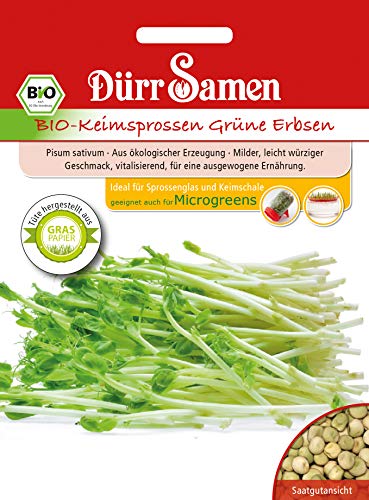 Dürr Samen 4474 Keimsprossen Grüne Erbsen (Bio-Keimsprossen) von Dürr-Samen