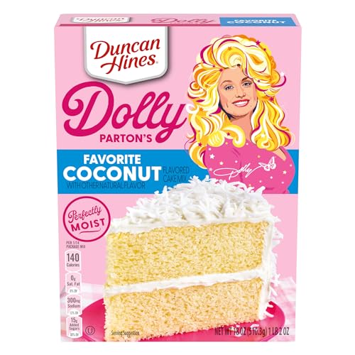 Duncan Hines Dolly Parton's Favorite Kuchenmischung mit Kokosgeschmack, 530 ml von Duncan Hines