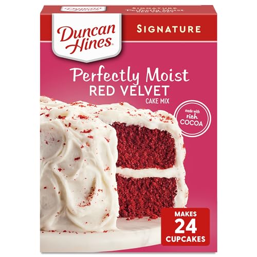 Duncan Hines Perfectly Moist Red Velvet Cake Mix Backmischung 432g von Duncan Hines