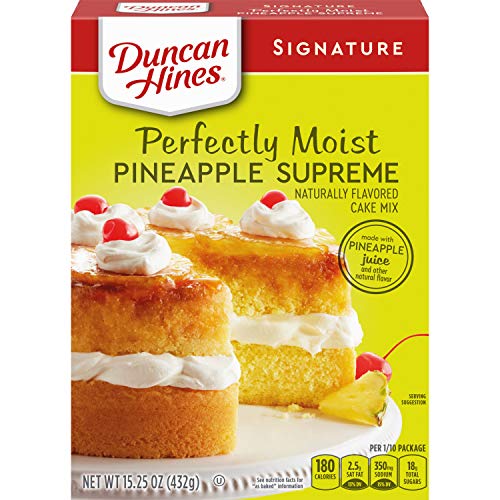 Duncan Hines Signature Perfectly Moist Pineapple Supreme natürlich aromatisierte Kuchenmischung, 432 ml von Duncan Hines