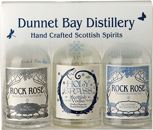 Dunnet Bay Distillery Rock Rose Gin Miniatur Tri Pack Gin (1 x 150 ml) von Dunnet Bay Distillery