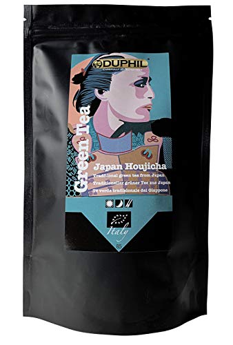 Duphil | Grüner Tee BIO Houjicha aus Japan, loser Grüntee leicht geröstet süß-nussig wenig Koffein im Aromabeutel mit Zippverschluss | 100g von Duphil