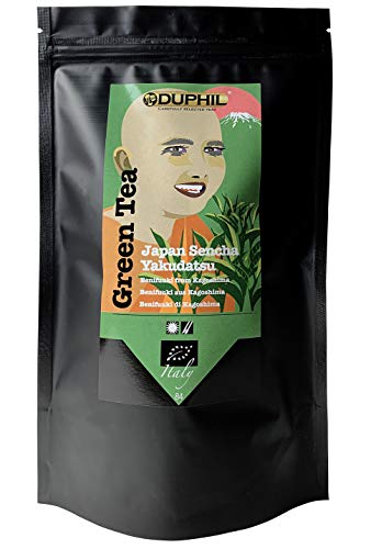 Duphil | Grüner Tee BIO Sencha Yakudatsu Benifuuki aus Japan, aromatischer loser Grüntee im Aromabeutel mit Zippverschluss | 100g von Duphil