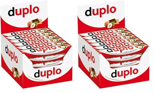 Ferrero duplo Einzelriegel – Schmeckt knusperleicht – 1 Packung mit je 40 Einzelriegeln (40 x 18,2 g) (Packung mit 2) von Duplo